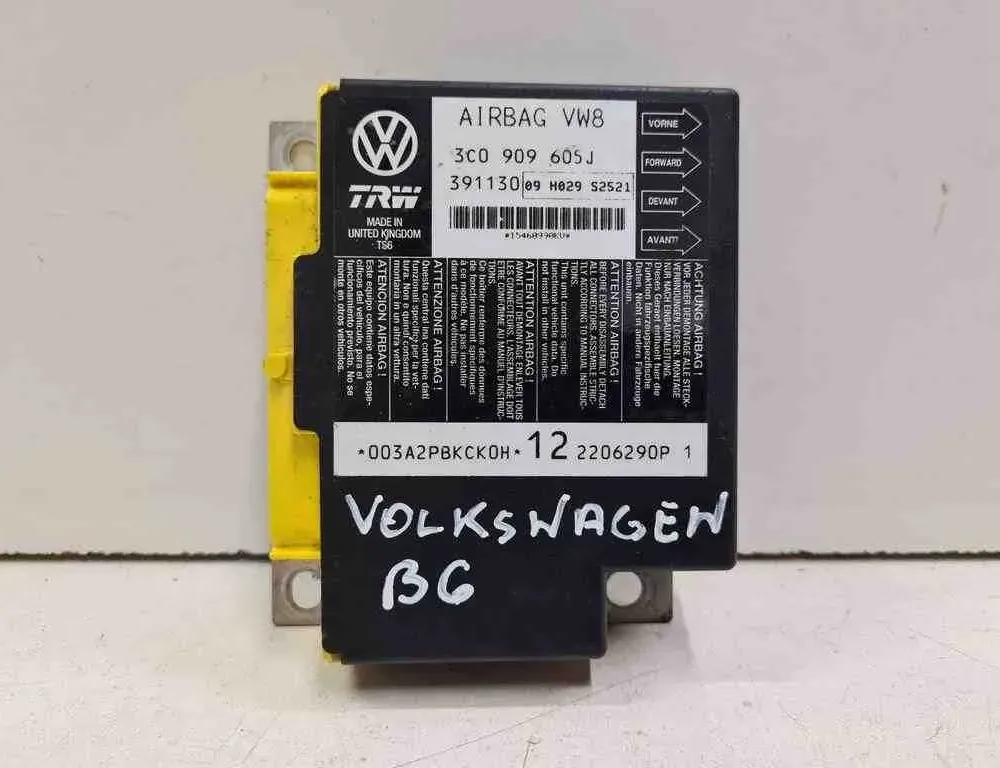 VOLKSWAGEN Passat B7 (2010-2015) SRS-ohjausyksikkö 3C0909605J,391130,09H029S2521 32718194