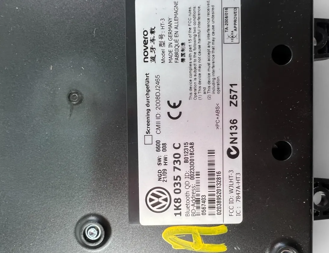 VOLKSWAGEN Touareg 1 generation (2002-2010) Bluetooth-ohjausyksikkö 1K8035730C 32065392