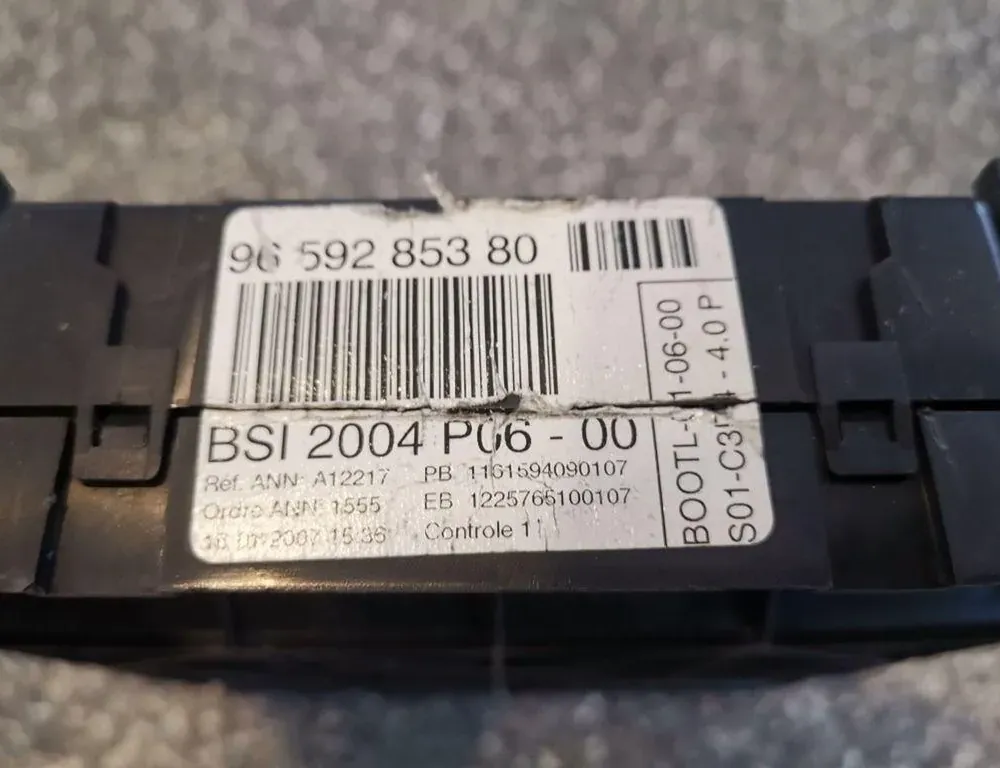 PEUGEOT 307 1 generation (2001-2008) Sulakekaappi 9659285380 33842947
