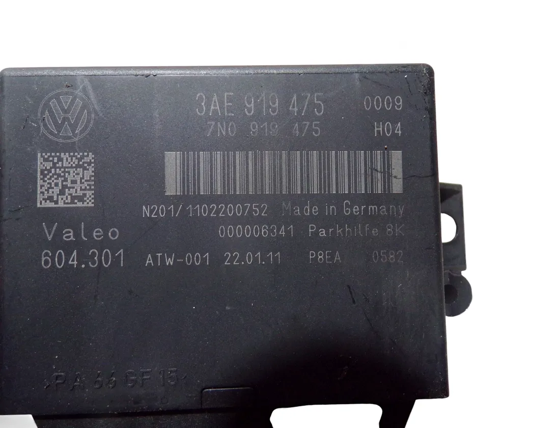 VOLKSWAGEN Passat B7 (2010-2015) PDC-pysäköintietäisyyden ohjausyksikkö 7N0919475,3AE919475 33489189