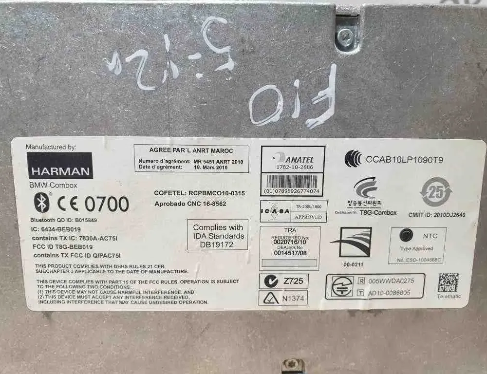 BMW 5 Series F10/F11 (2009-2017) Bluetooth-ohjausyksikkö 9251737,84109251737 32614528