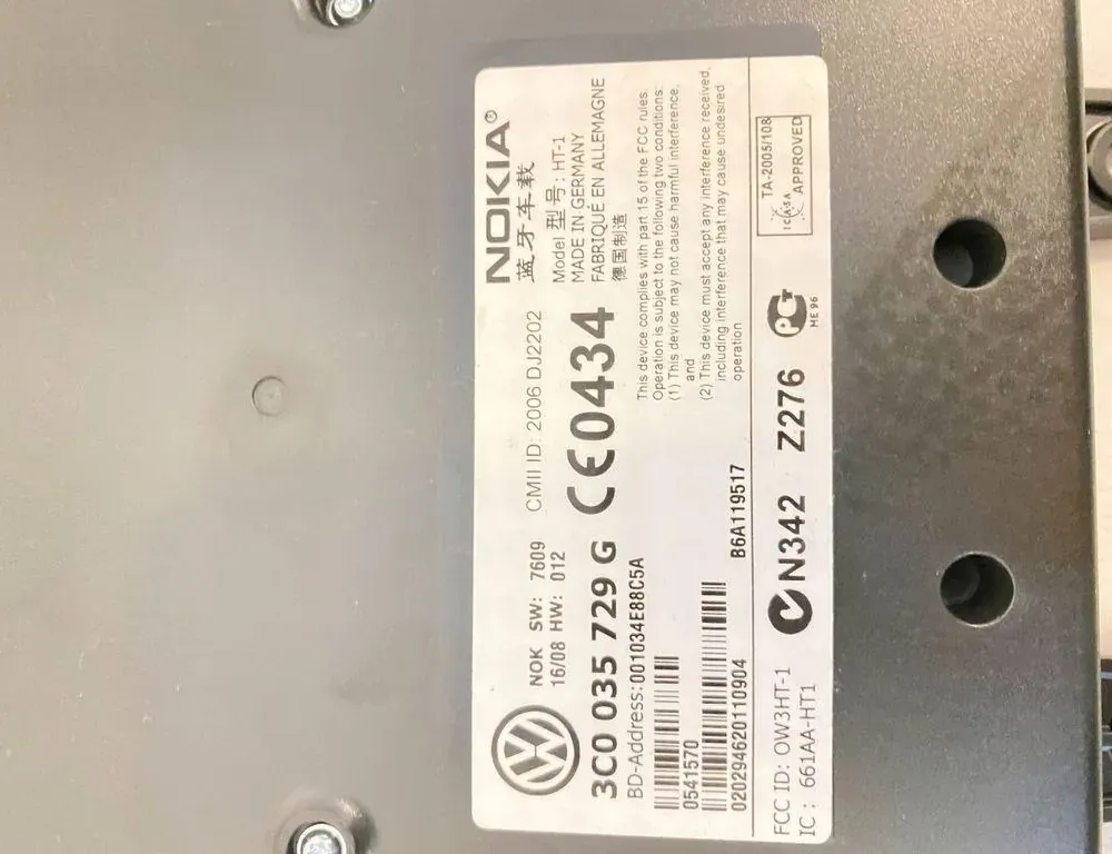VOLKSWAGEN Passat B6 (2005-2010) Bluetooth-ohjausyksikkö 3C0035729G 34864562