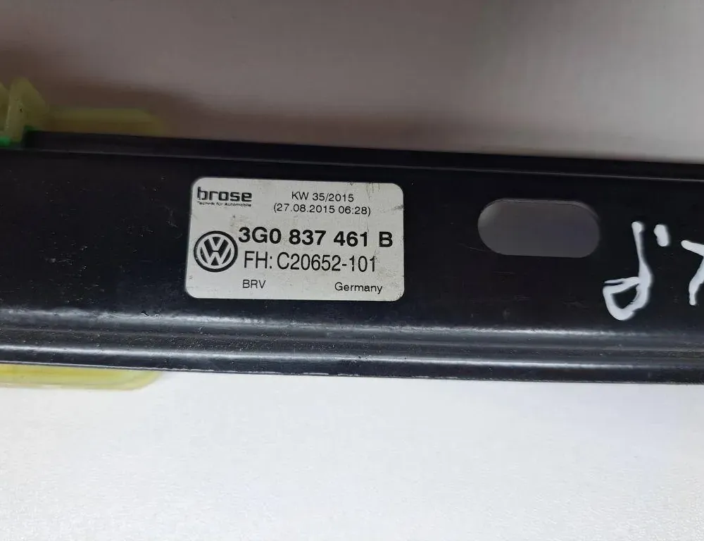 VOLKSWAGEN Passat B8 (2014-2023) Vasemman etuoven ikkunansäädin C20652101,3G0837461B,270820150628,KW352015 34994897