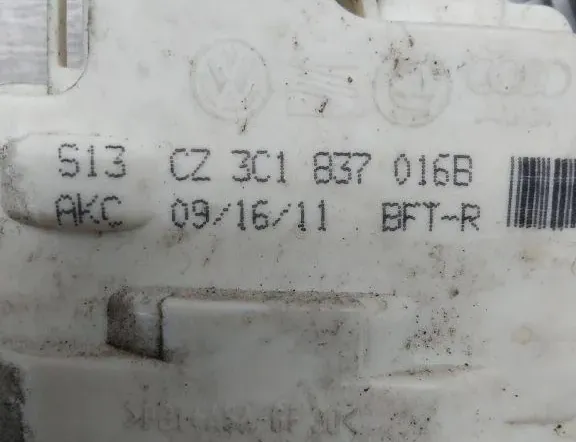 VOLKSWAGEN Passat B7 (2010-2015) Oikean etuoven lukko A046465,3C1837016A,3C1837016B 34993874