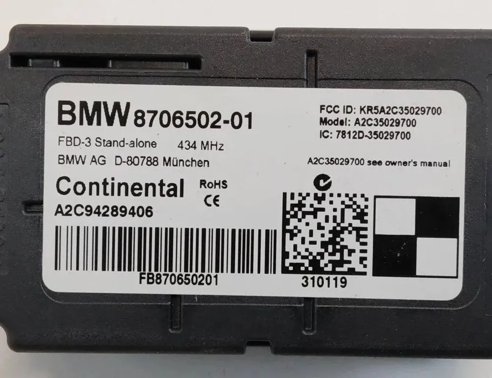 BMW i3 I01 (2013-2024) Muut ohjausyksiköt 8706502 31933443
