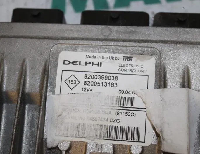 RENAULT Scenic 2 generation (2003-2010) Moottorin ohjausyksikkö ECU 8200399038,8200513163,R0410B034A,7711497049,7711497216 27655333