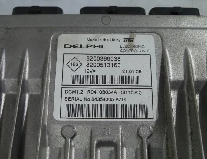 RENAULT Scenic 2 generation (2003-2010) Moottorin ohjausyksikkö ECU 8200513163,R0410B034A,8200399038 27758306