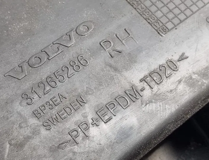 VOLVO V60 1 generation (2010-2020) Oikean takapuskurin kiinnike BP3EA,31265286 24165542
