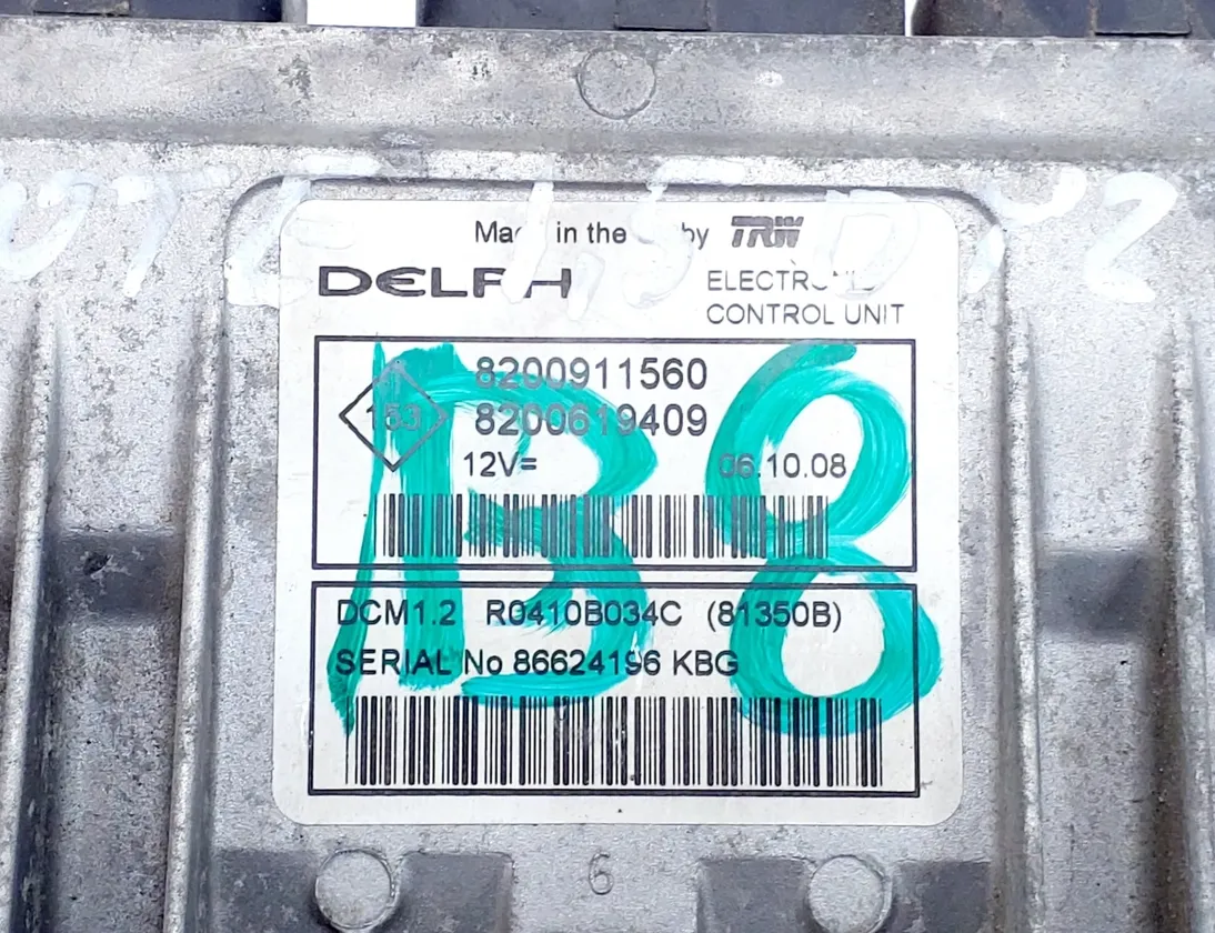 NISSAN Note 1 generation (2005-2014) Moottorin ohjausyksikkö ECU 8200911560,8200619409,86624196KBG 3627890