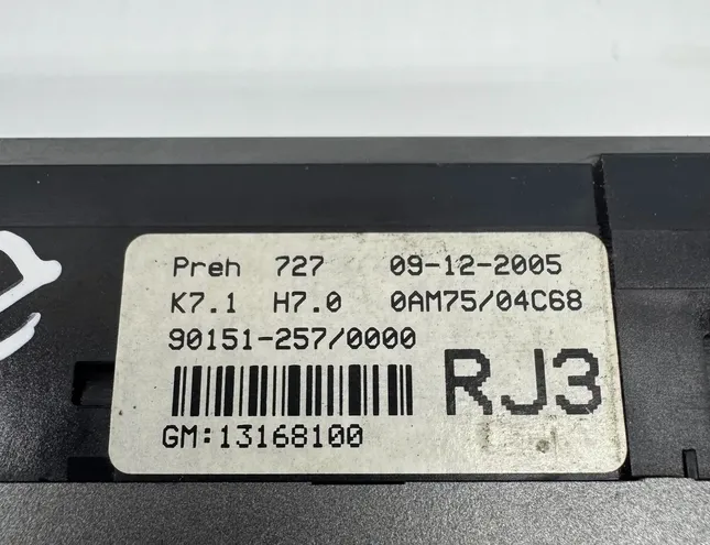 OPEL Zafira B (2005-2010) Ilmastonhallintayksikkö 13168100 34997868