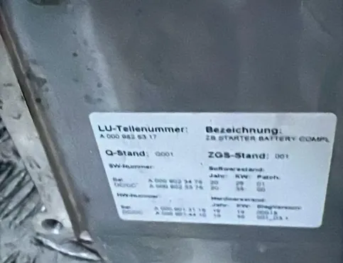 MERCEDES-BENZ C-Class W206 (2021-2023) Akku A0009023475,A0009828317 27820297