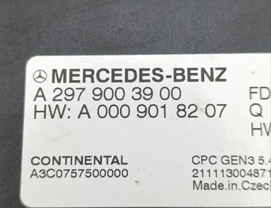 MERCEDES-BENZ EQS 1 generation (2021-2023) Vaihteiston ohjausyksikkö A2979003900 34988618