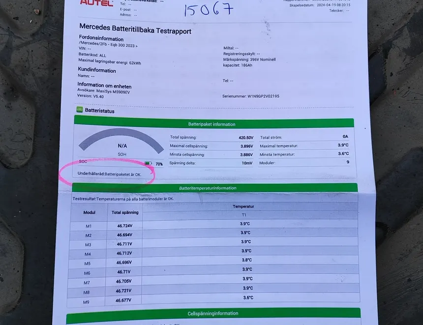 MERCEDES-BENZ EQB 1 generation (2021-2023) Akku A2433400703,A7893404428 24674432