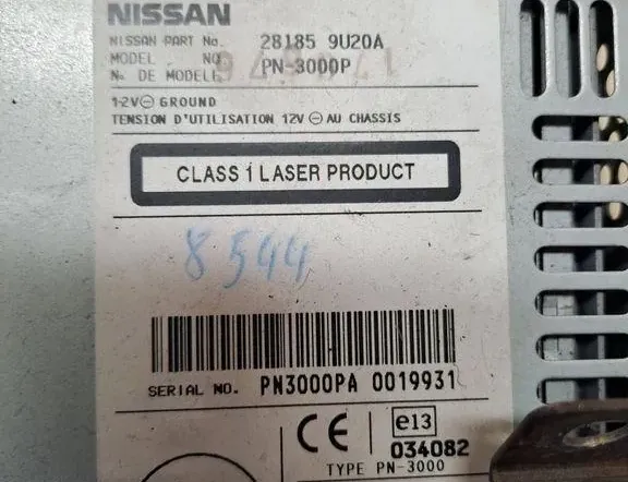 NISSAN Note 1 generation (2005-2014) Musiikkisoitin GPS:llä PN3000PA,0019931,281859U20A,PN3000P 34890872