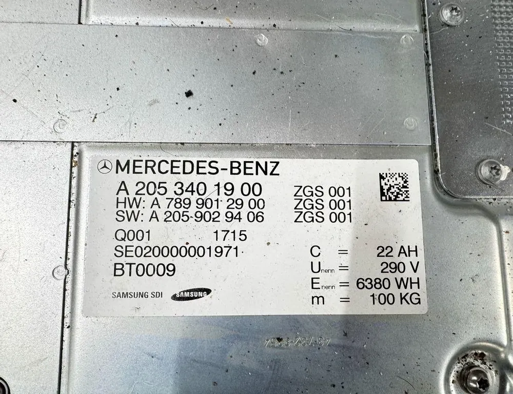 MERCEDES-BENZ C-Class W205/S205/C205 (2014-2023) Akku A2059029406,A2053401900 33362251