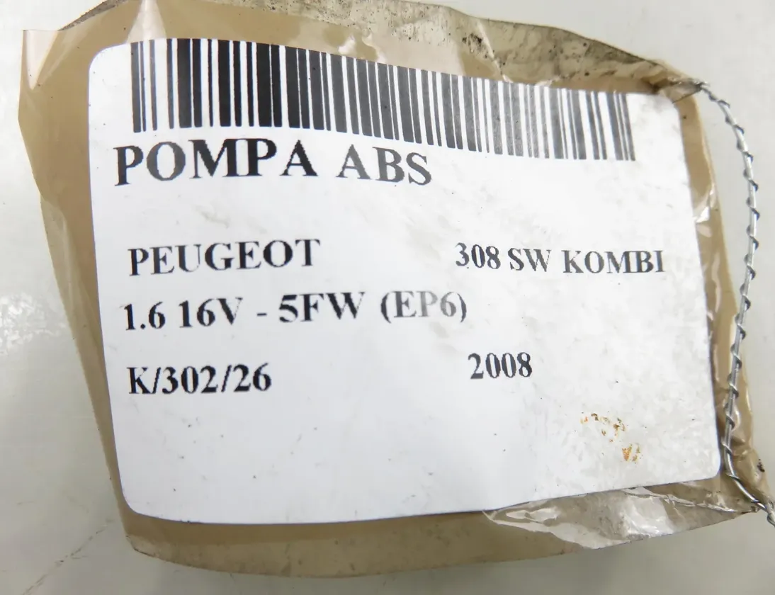 PEUGEOT 308 T7 (2007-2015) ABS pumppu 0265951134 35061205