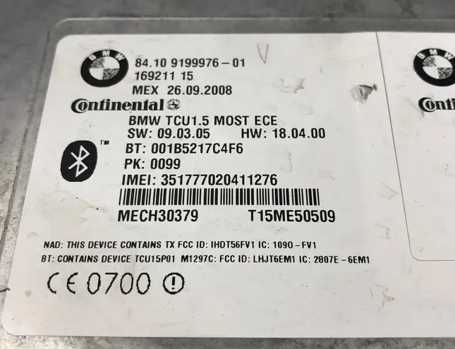 BMW 5 Series E60/E61 (2003-2010) Bluetooth-ohjausyksikkö 001B5217C446,9199976 28110306